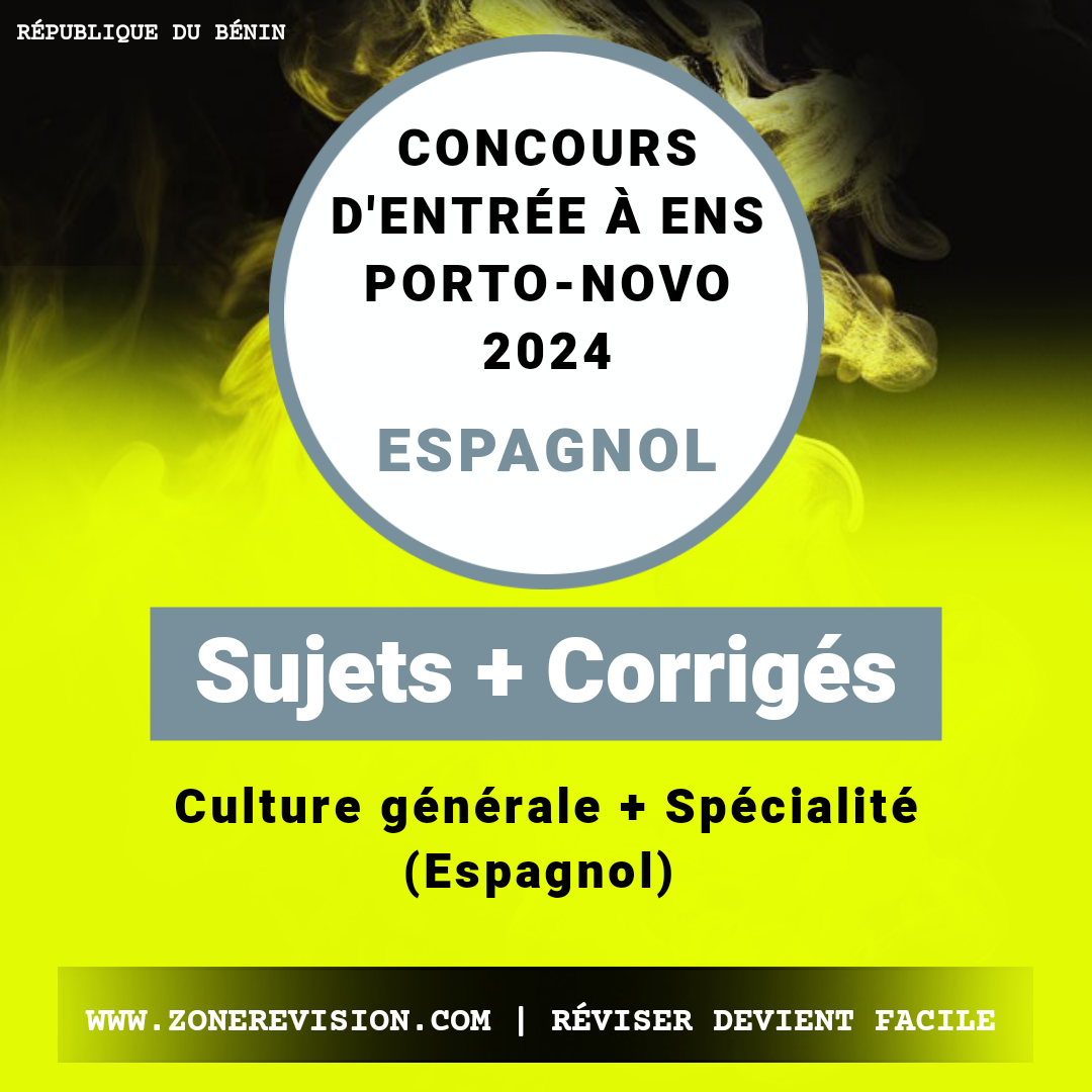 Aperçu de CONCOURS D'ENTRÉE À ENS 2024  ESPAGNOL ET CULTURE GÉNÉRALE (SUJETS + CORRIGES)