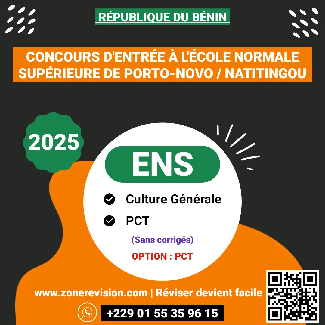 Aperçu de Concours d'entrée ENS 2025 • Culture Générale et PCT (Sans corrigés types) • Option : PCT