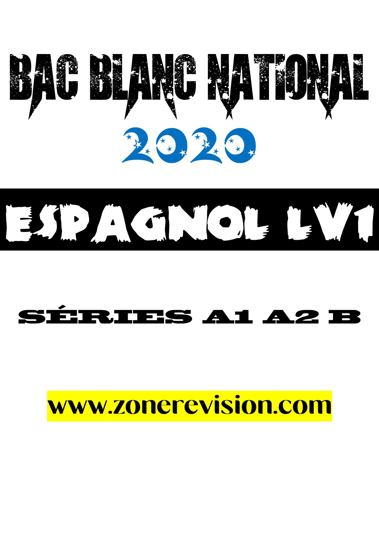 Aperçu de ʙᴀᴄ ʙʟᴀɴᴄ ɴᴀᴛɪᴏɴᴀʟ 2020 ᴇsᴘᴀɢɴᴏʟ sᴇ́ʀɪᴇs ᴀ1 ᴀ2 ʙ