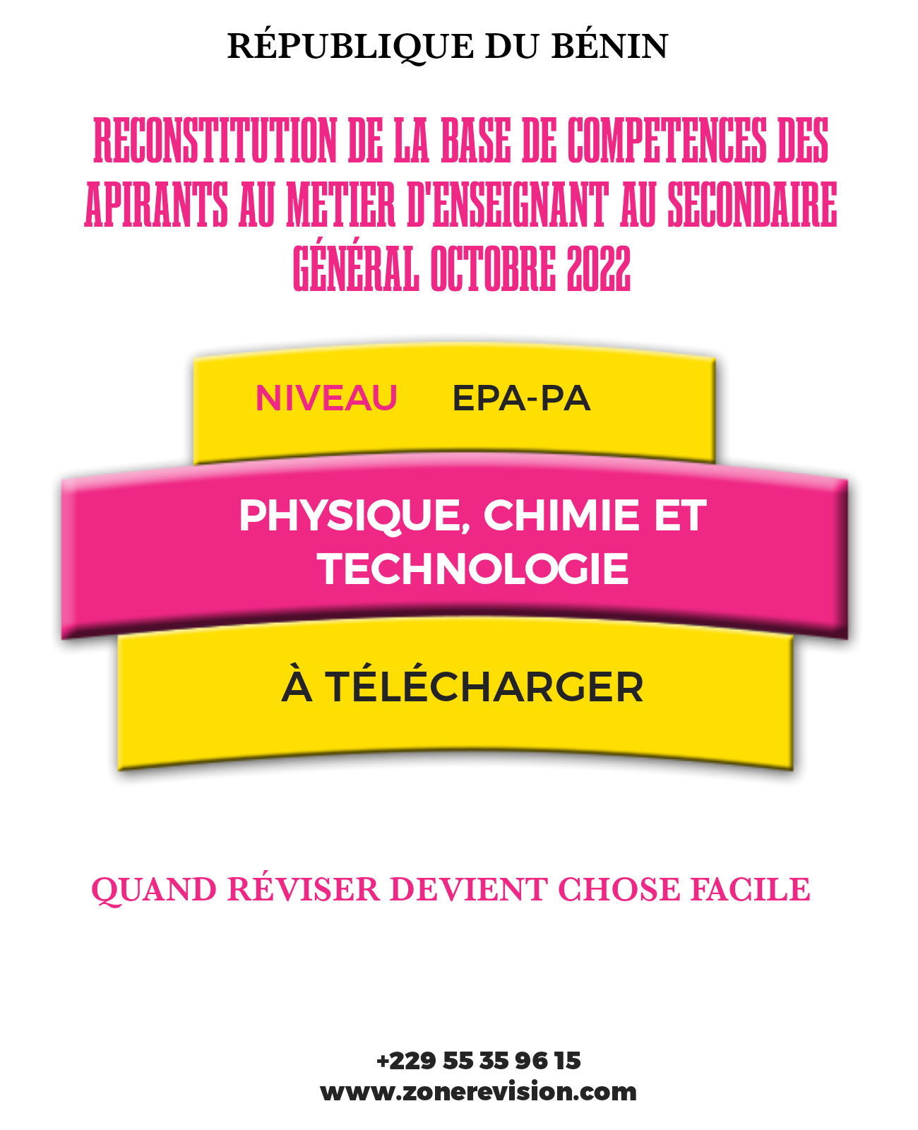 Aperçu de TEST DES APIRANTS AU METIER D'ENSEIGNANT AU SECONDAIRE OCT. 2022 | PCT