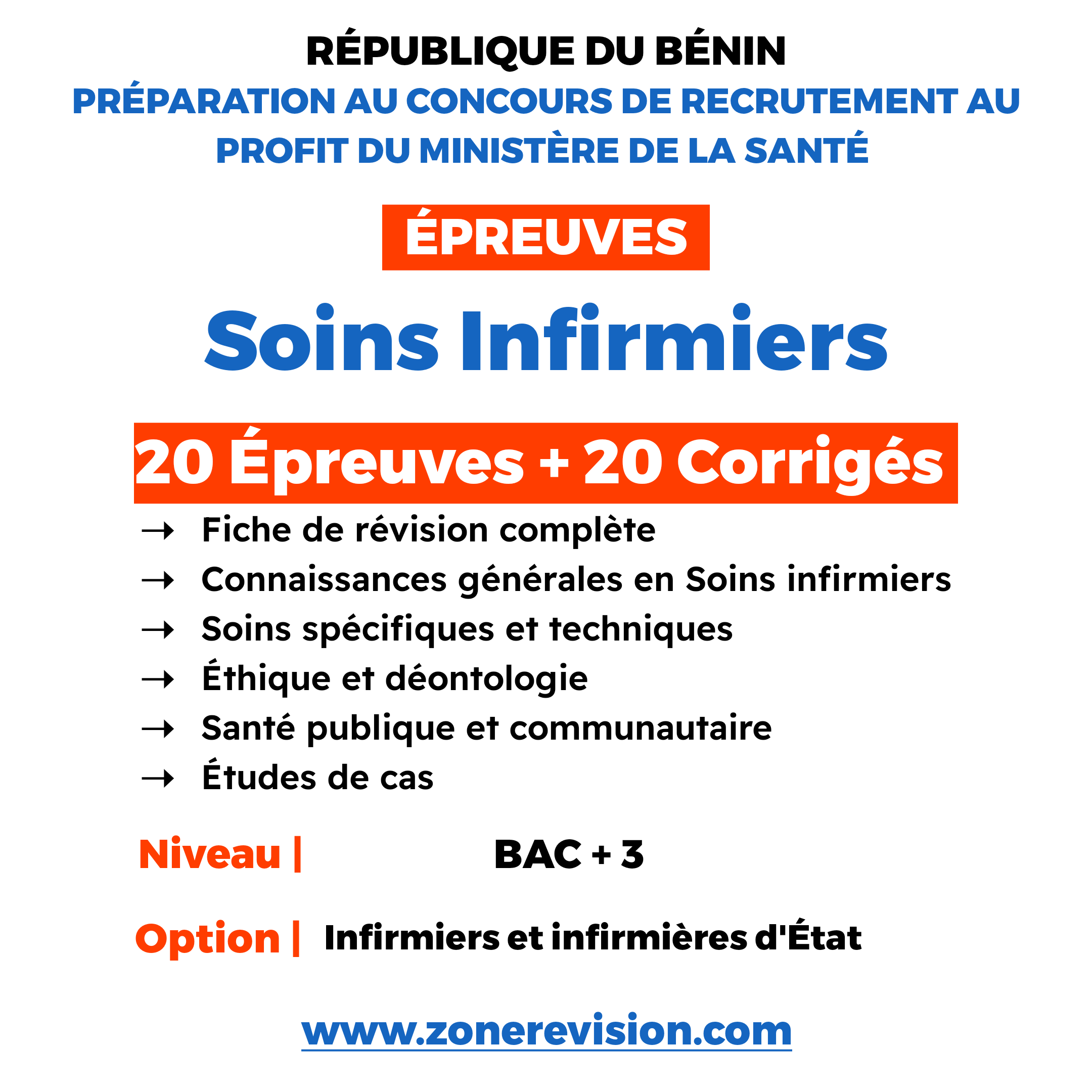 Aperçu de Soins infirmiers Bac + 3  Option : Infirmiers d'État