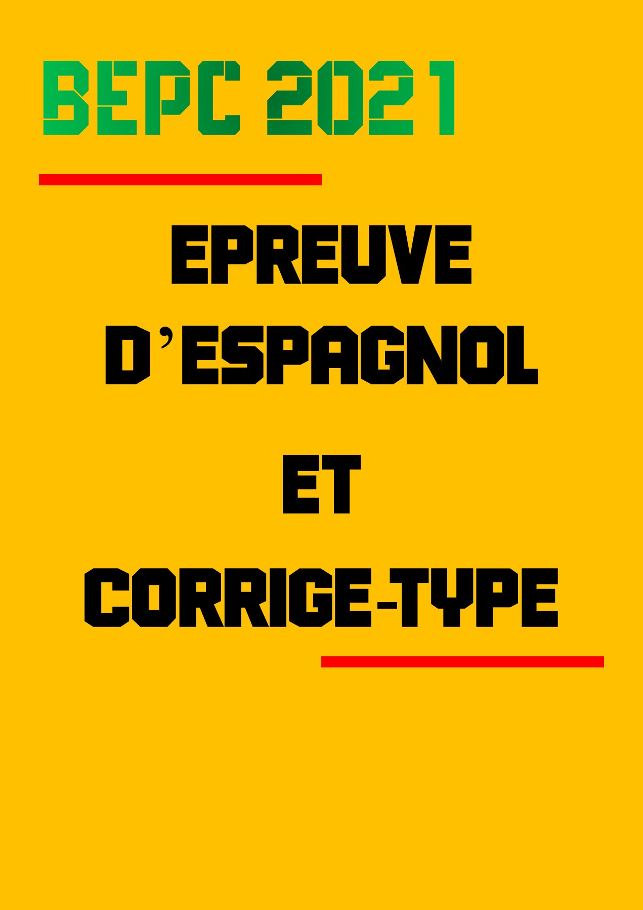 Aperçu de BEPC 2021 ESPAGNOL