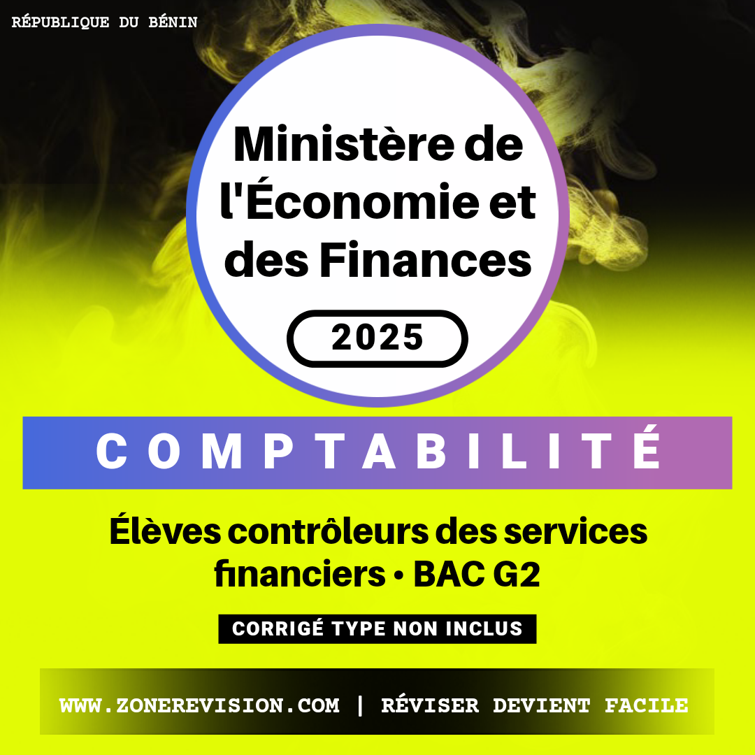 Aperçu de Recrutement MEF Juillet 2025 • Comptabilité • Élèves contrôleurs des services financiers • Bac G2