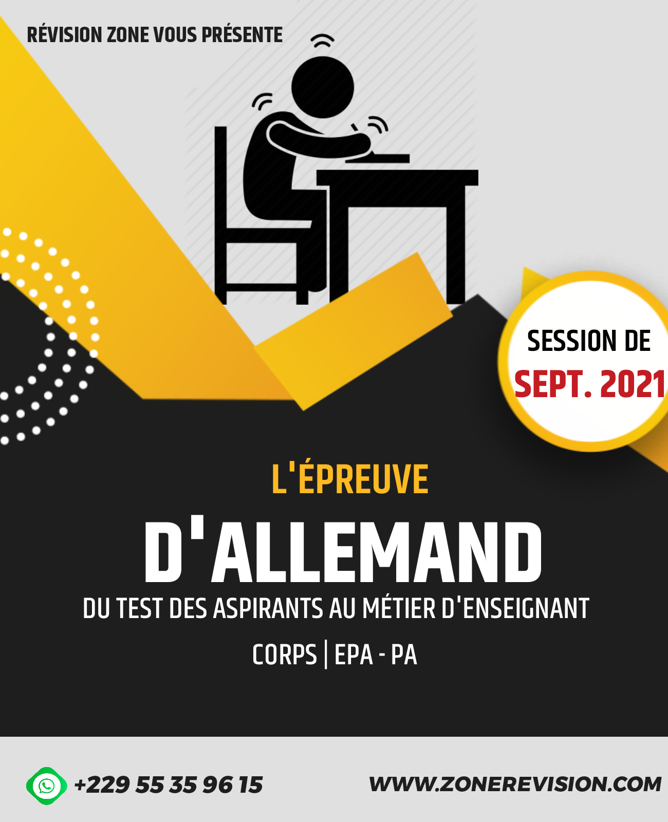 Aperçu de TEST AUX ASPIRANTS AU MÉTIER D'ENSEIGNANT (SECONDAIRE)  |  ÉPREUVE D'ALLEMAND <CORPS | EPA-PA