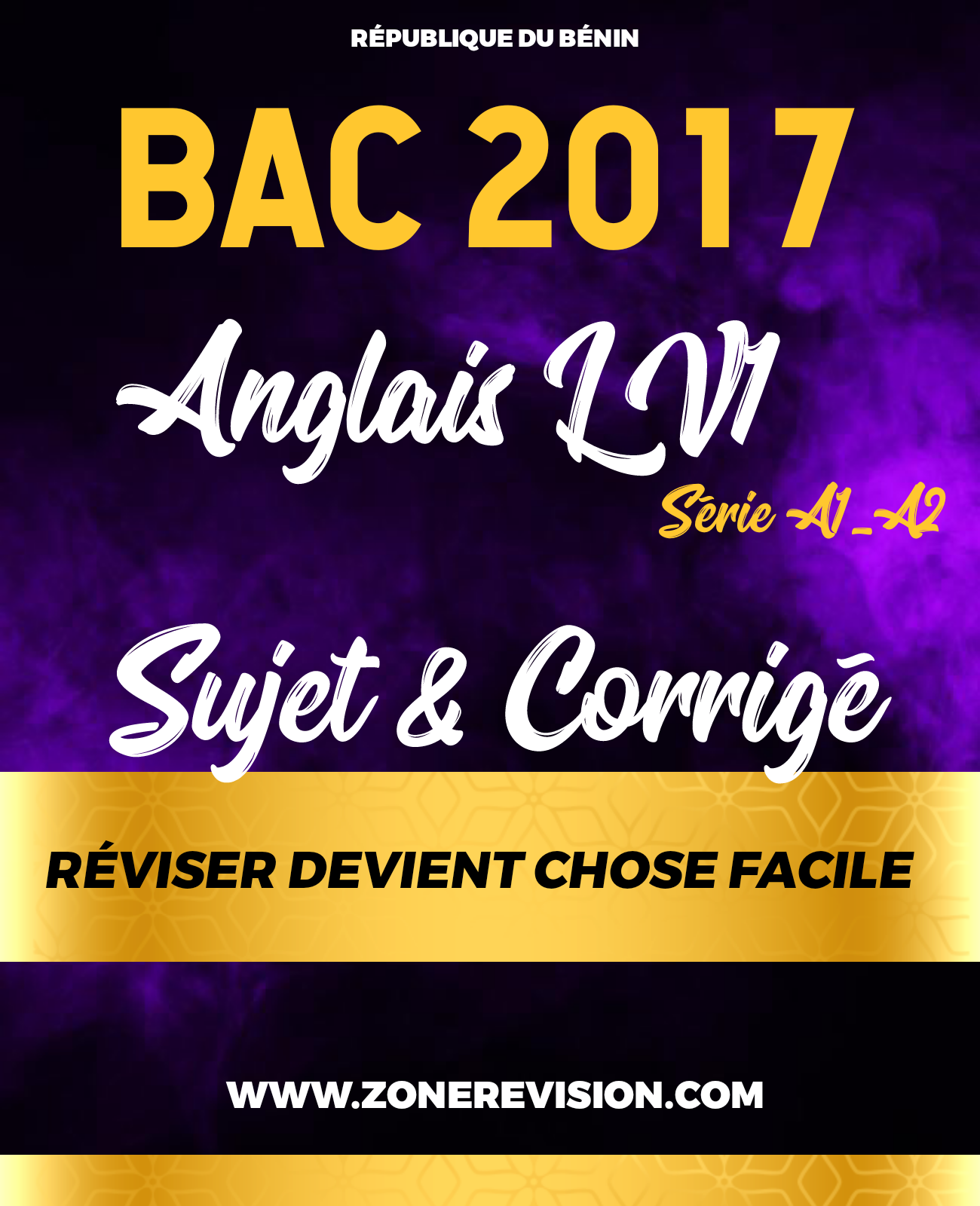 Aperçu de SUJET & CORRIGÉ BAC 2017 SESSION NORMALE SÉRIE A1_A2 (LV1)  |  ANGLAIS