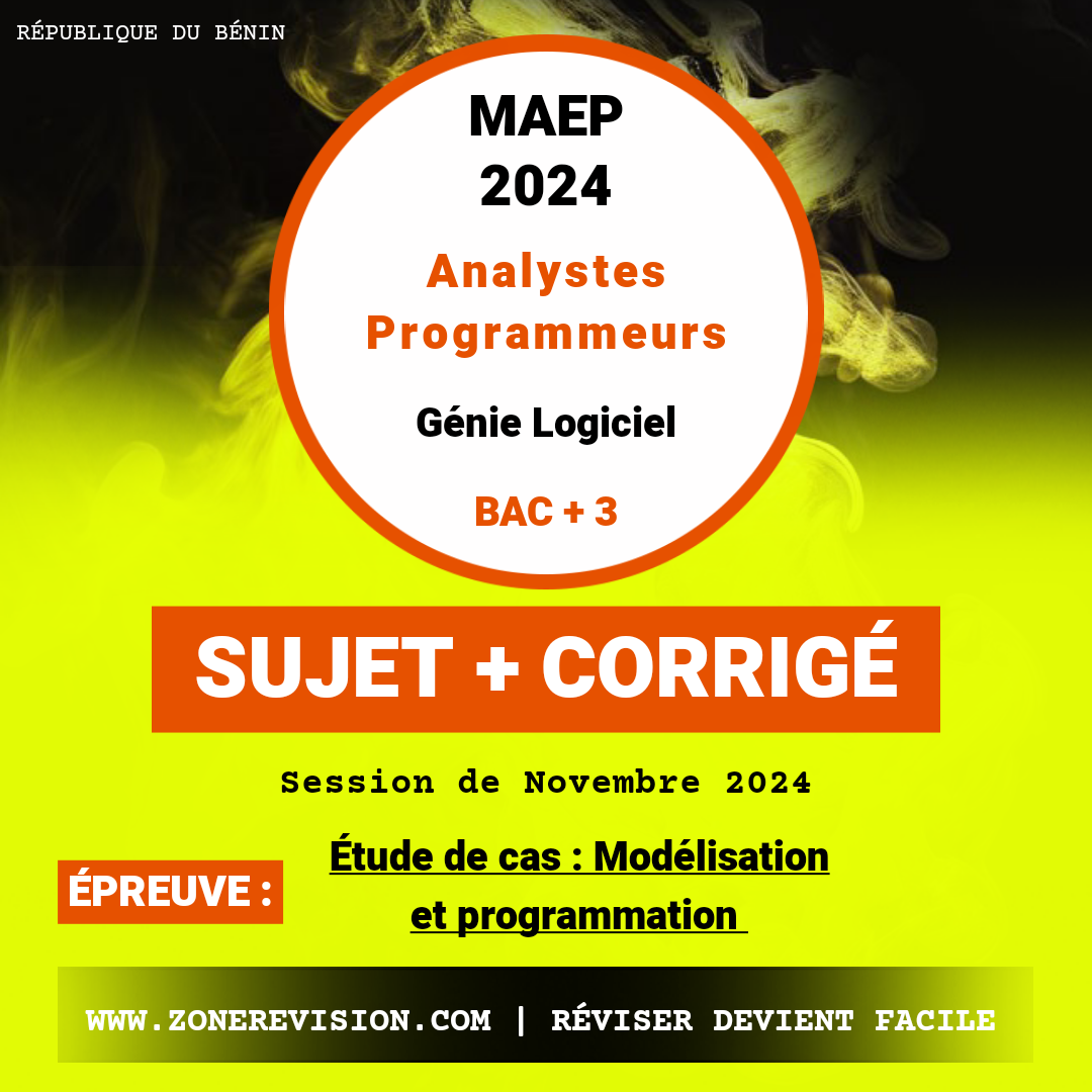Aperçu de Concours ACDPE MAEP 2024 | Analystes programmeurs  | Génie logiciel | Étude de cas (Modélisation P.)