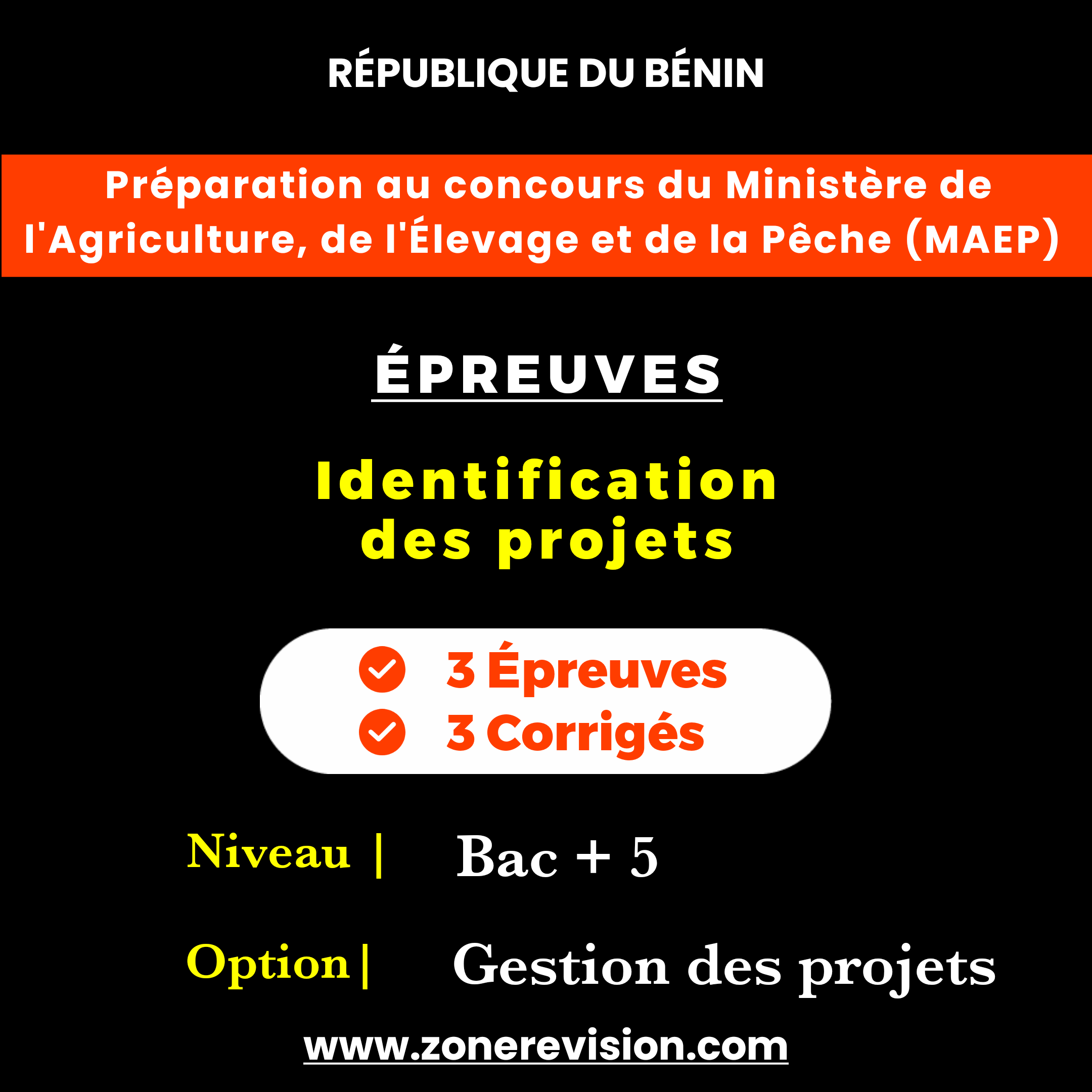 Aperçu de Préparation au concours du MAEP  Épreuve : Identification des projets