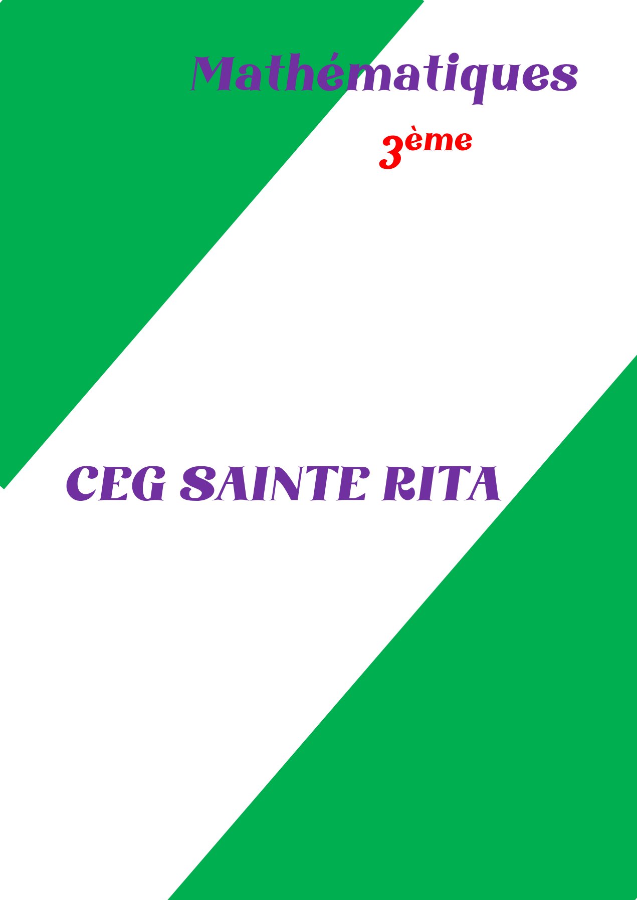 Aperçu de PREMIER DEVOIR DU PREMIER SEMESTRE MATHS CEG SAINTE RITA