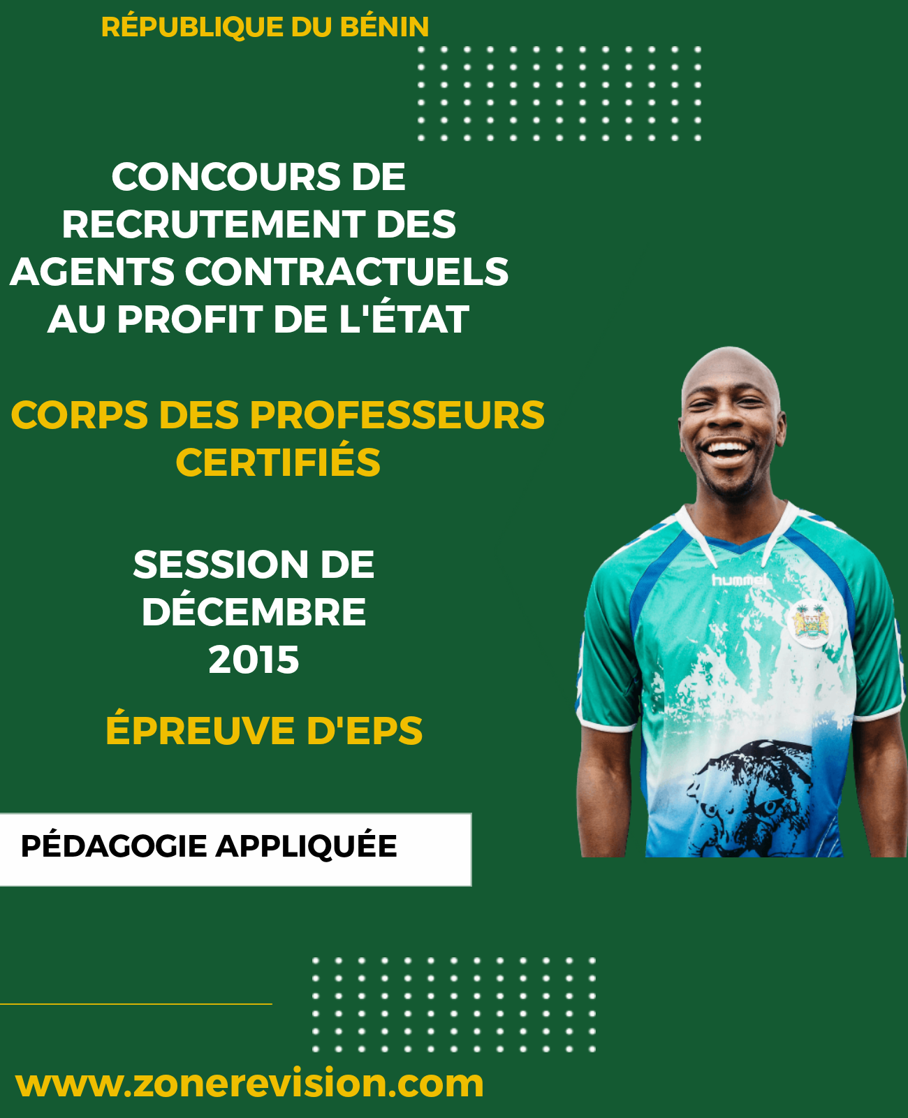 Aperçu de ÉPREUVE D'EPS (PÉDAGOGIE APPLIQUÉE) ISSUE DU CONCOURS DE RECRUTEMENT DES AGENTS CONTRACTUELS 2015