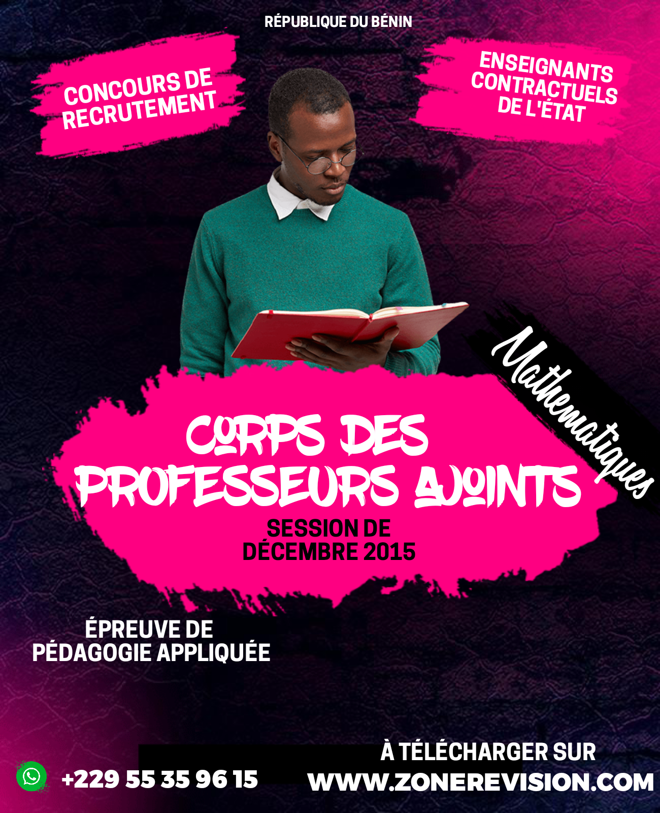 Aperçu de CONCOURS DE RECRUTEMENT D'ENSEIGNANTS ACE 2015  DISCIPLINE | MATHÉMATIQUES  | 
