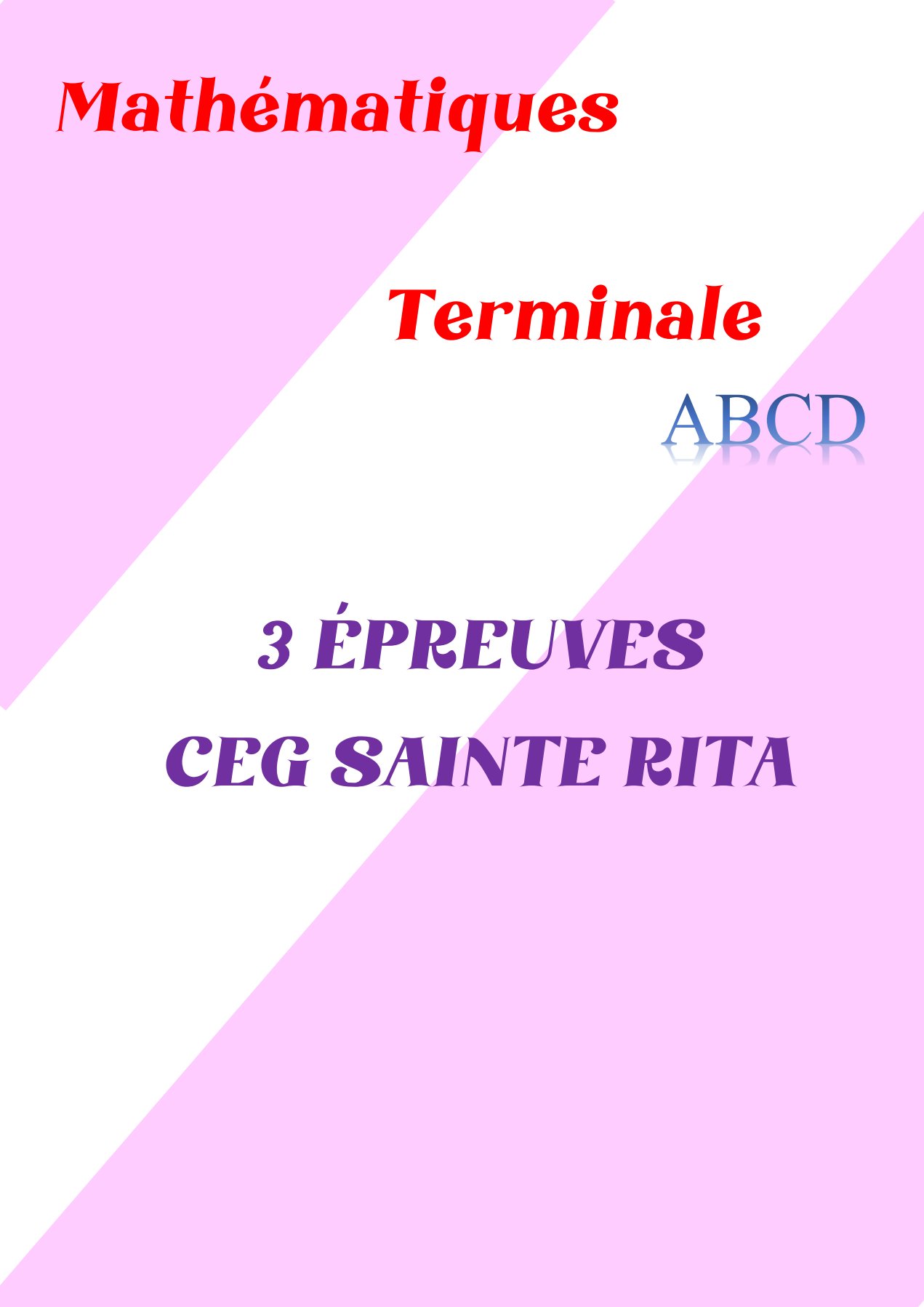 Aperçu de PREMIER DEVOIR DU PREMIER SEMESTRE MATHS CEG SAINTE RITA