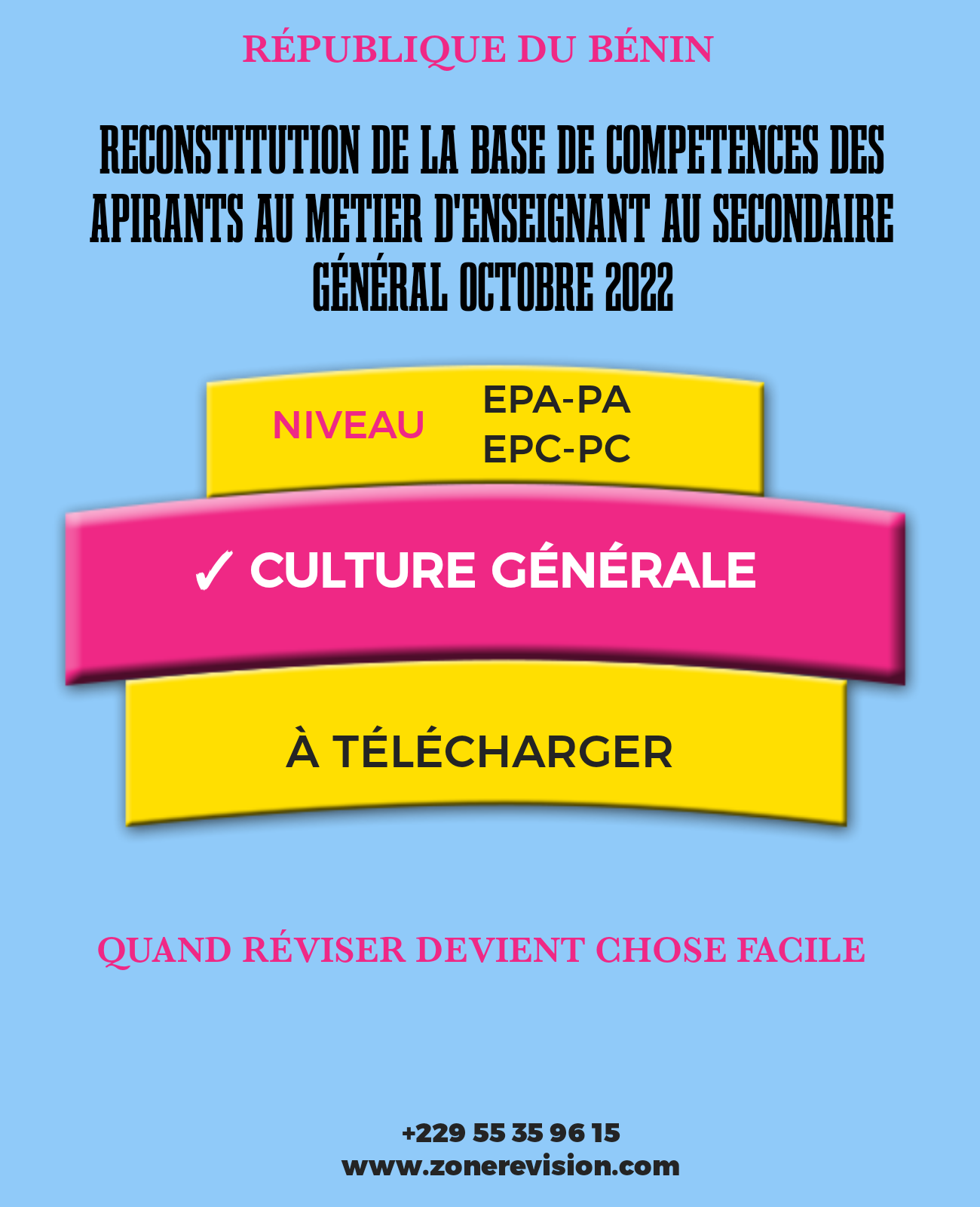 Aperçu de RECONSTITUTION DE LA BASE DE COMPETENCES DES APIRANTS AU METIER D'ENSEIGNANT AU SECONDAIRE OCT. 2022