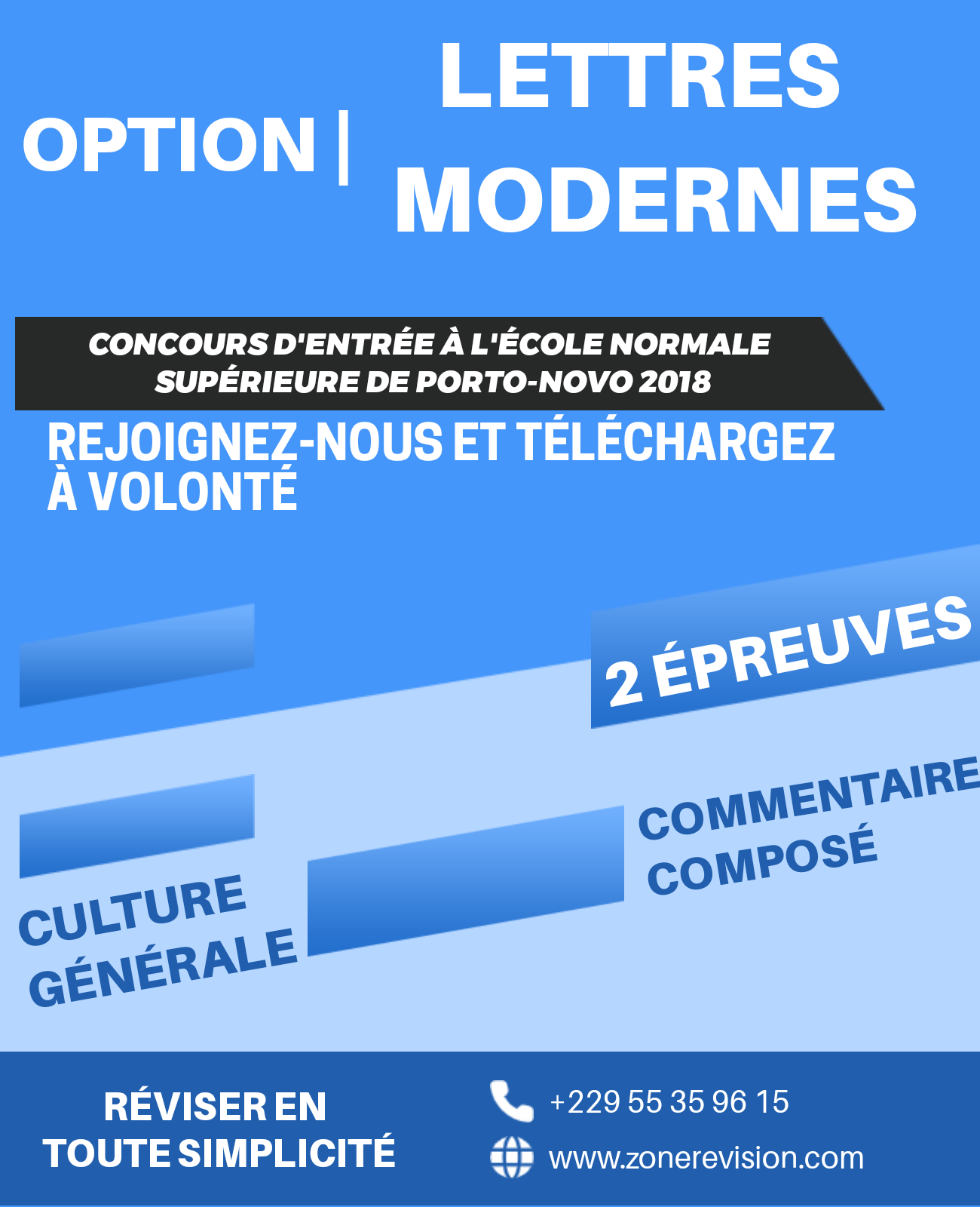 Aperçu de CONCOURS D'ENTRÉE À L'ÉCOLE NORMALE SUPÉRIEURE DE PORTO-NOVO 2018  |  OPTION | LETTRES MODERNES
