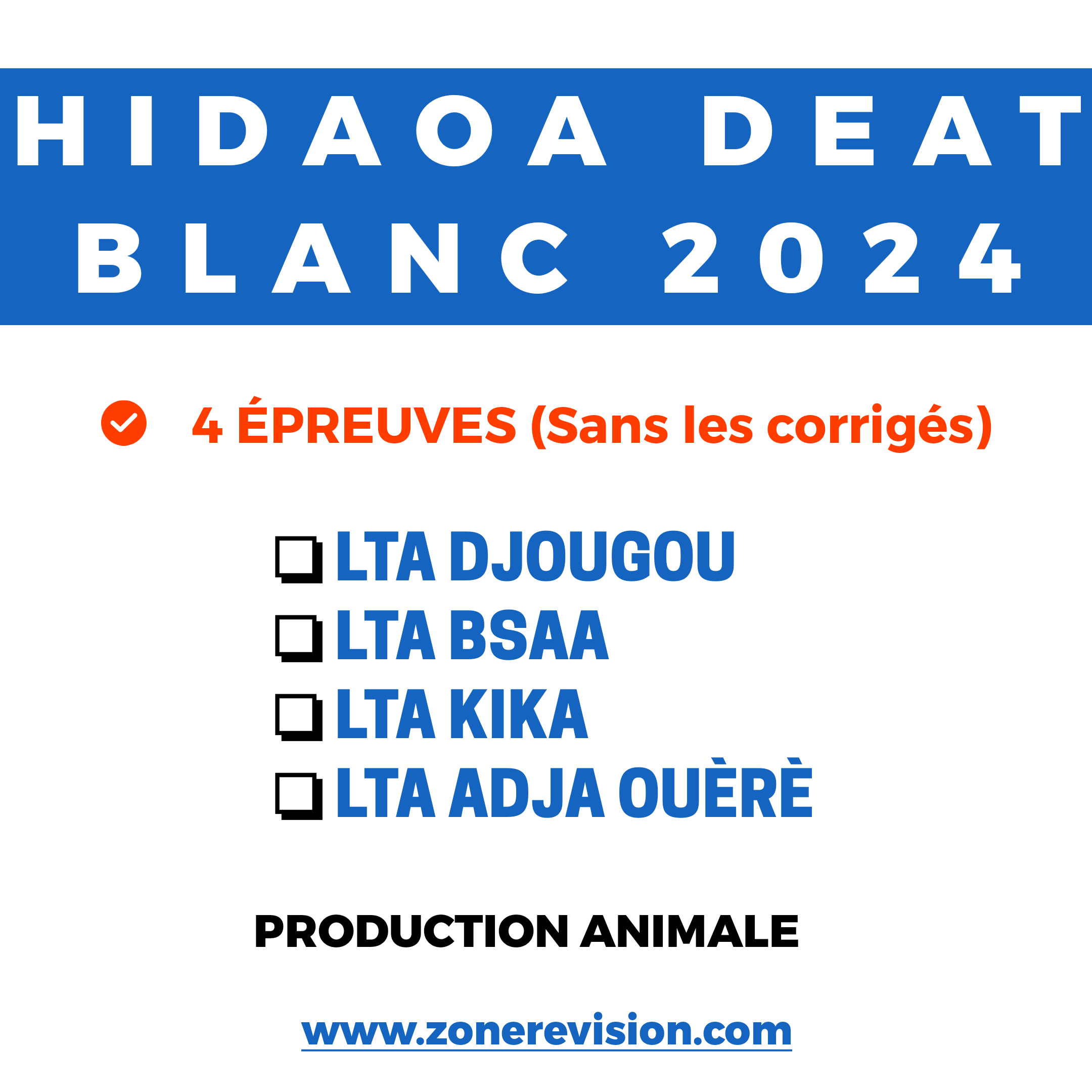 Aperçu de 4 SUJETS  HIDAOA DEAT BLANC 2024  LTA DJOUGOU_BSAA_KIKA_ADJA_OUERE