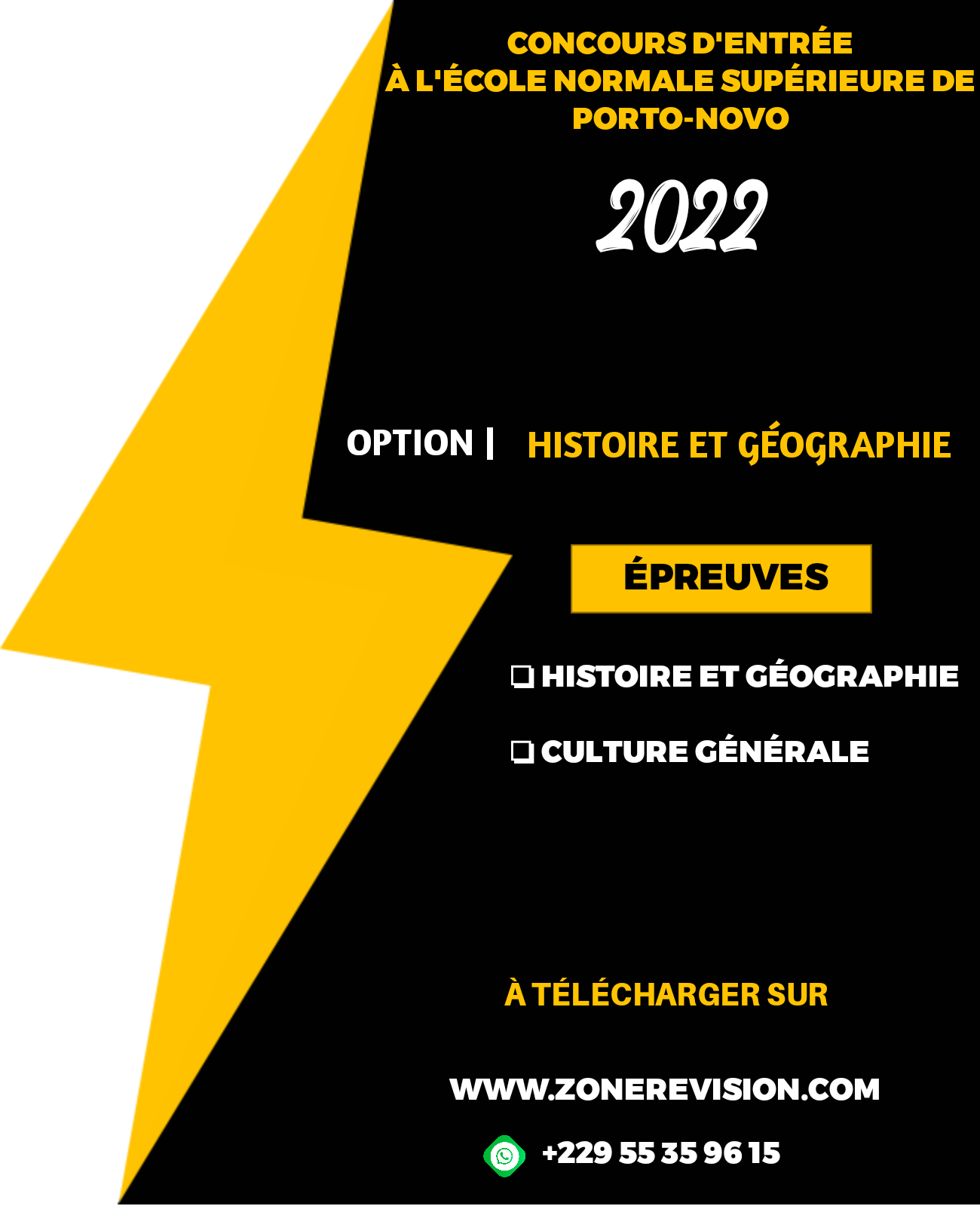 Aperçu de CONCOURS D'ENTRÉE À ENS-PN 2022  | OPTION | HISTOIRE ET GÉOGRAPHIE  |  CULTURE GÉNÉRALE & HIST-GÉO