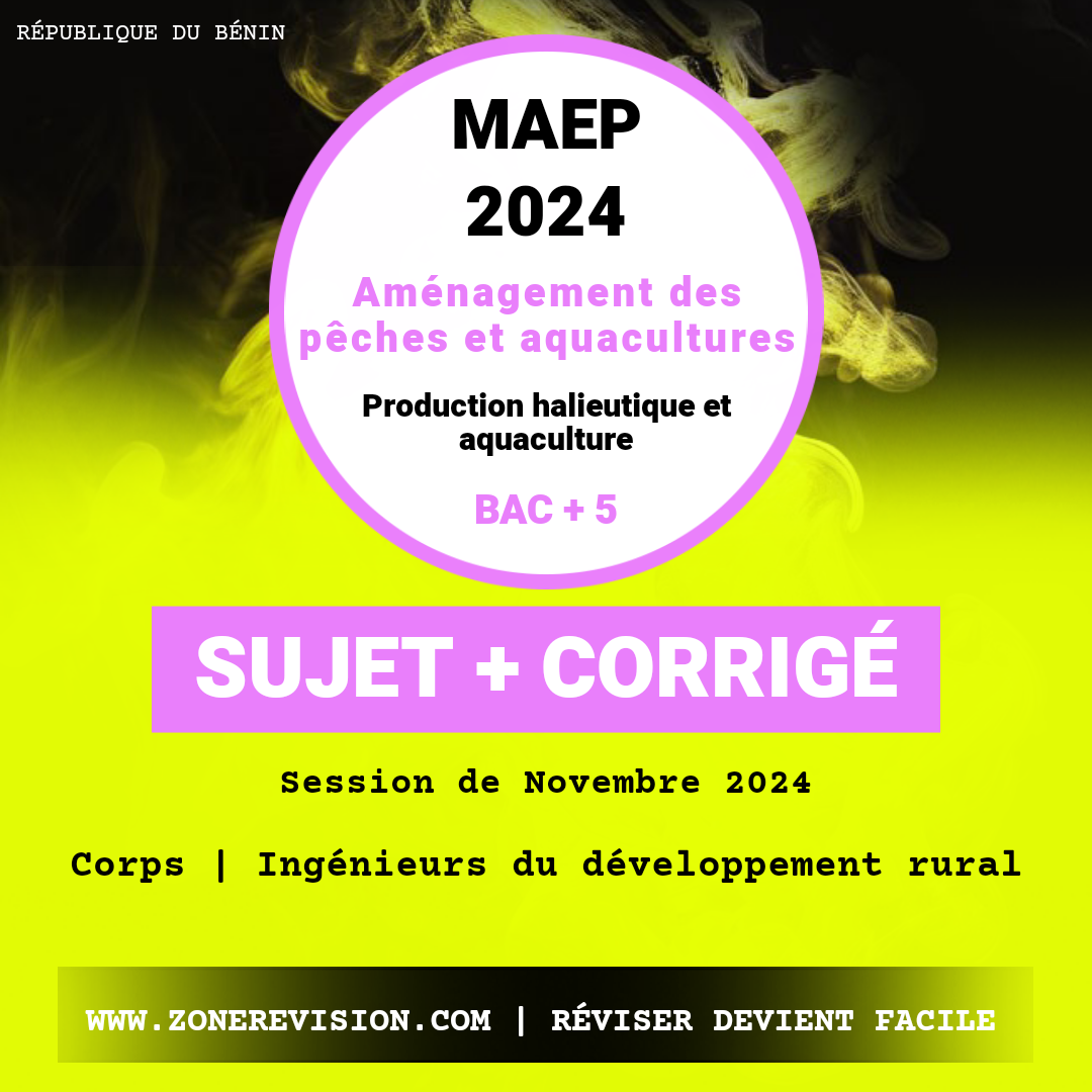 Aperçu de Concours ACDPE MAEP 2024 | Ingénieurs du développement rural | Production halieutique et aquac.