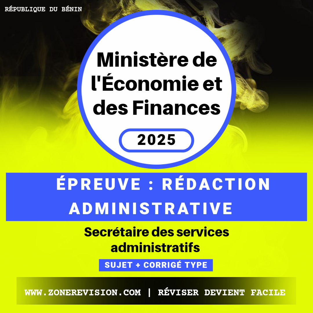 Aperçu de Recrutement MEF Juillet 2025 • Rédaction administrative • Secrétaire des services administratifs