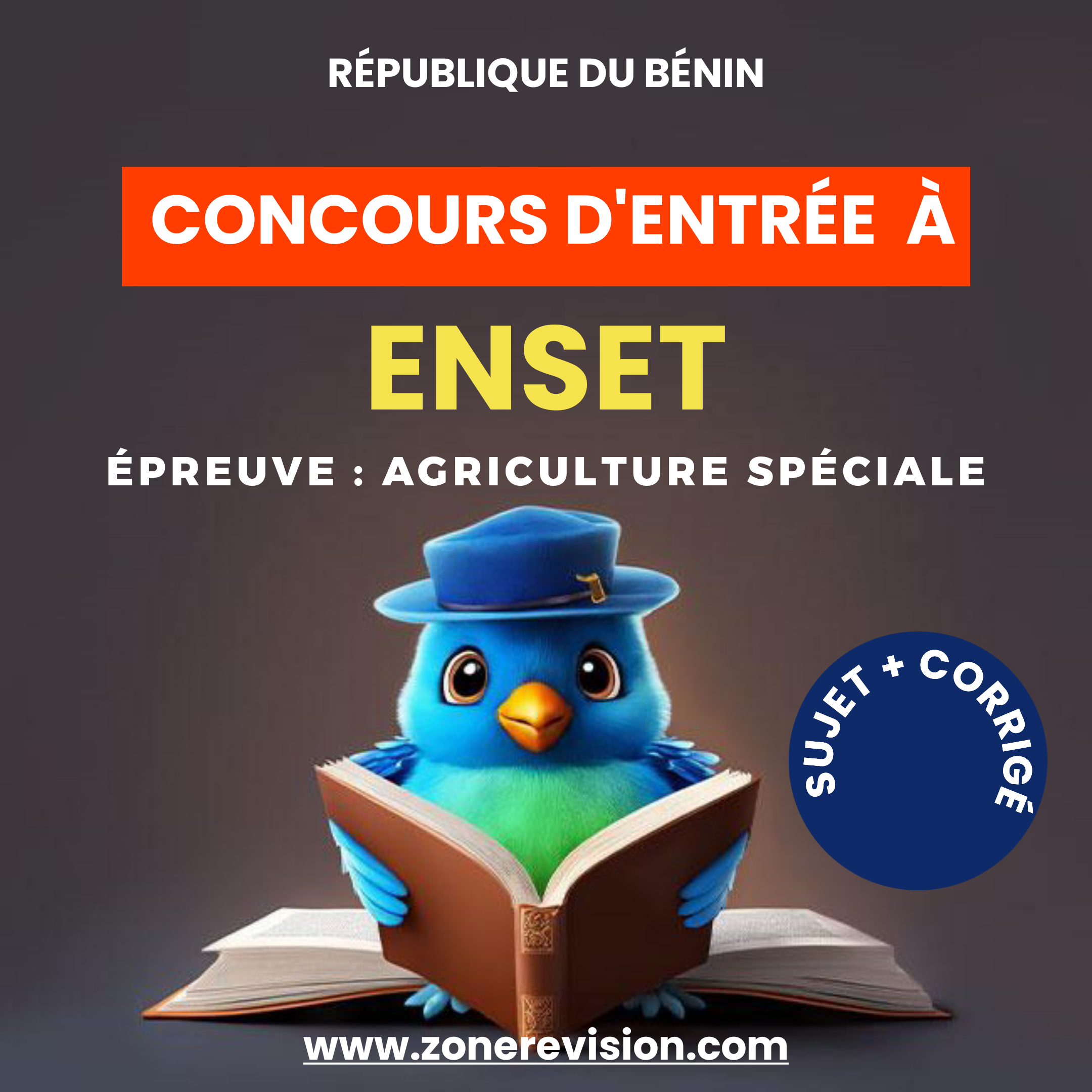 Aperçu de Épreuves d'agriculture spéciale du Concours d'entrée à ENSET