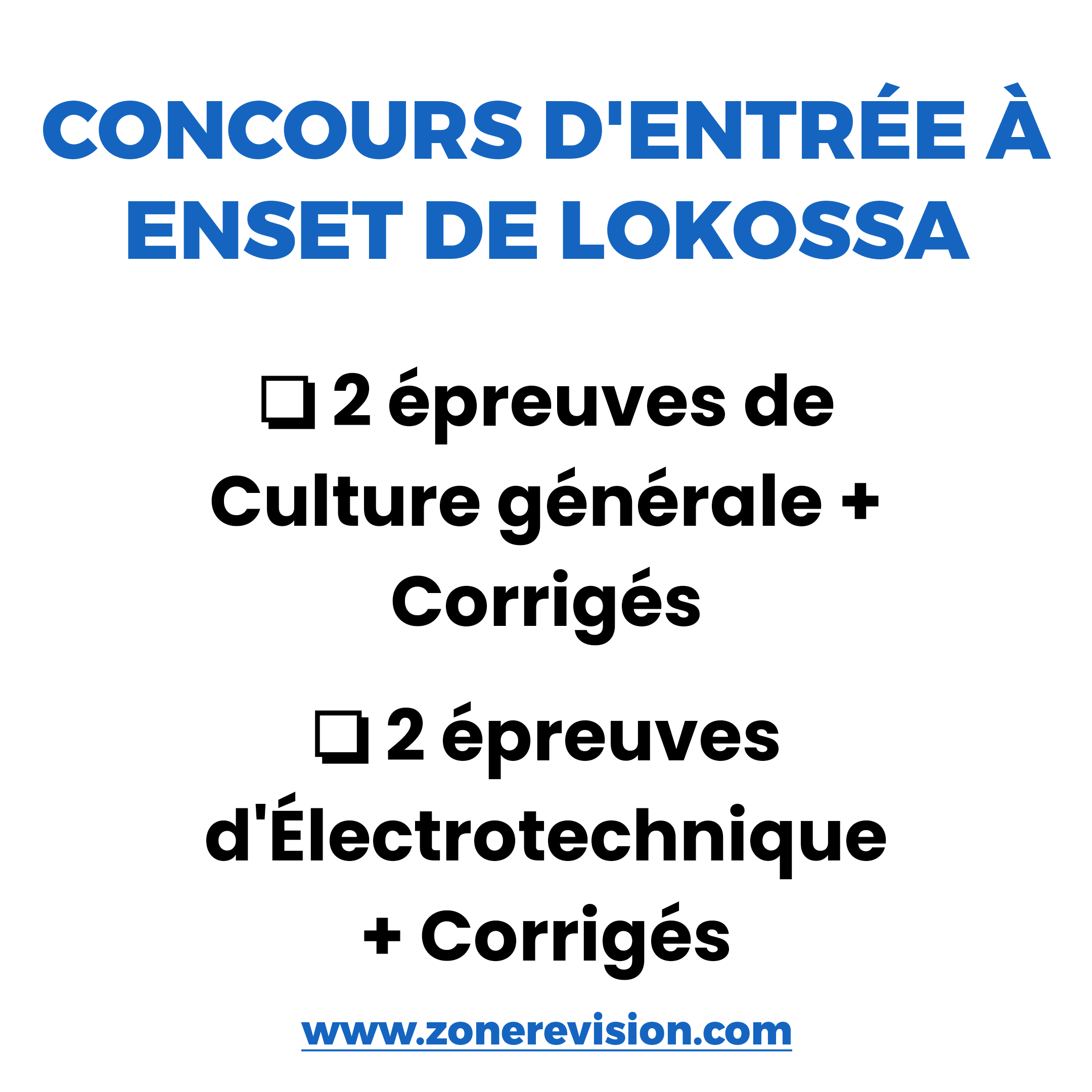 Aperçu de PRÉPARATION AU CONCOURS D'ENTRÉE À ENSET DE LOKOSSA | SPÉCIALITÉ : ÉLECTROTECHNIQUE