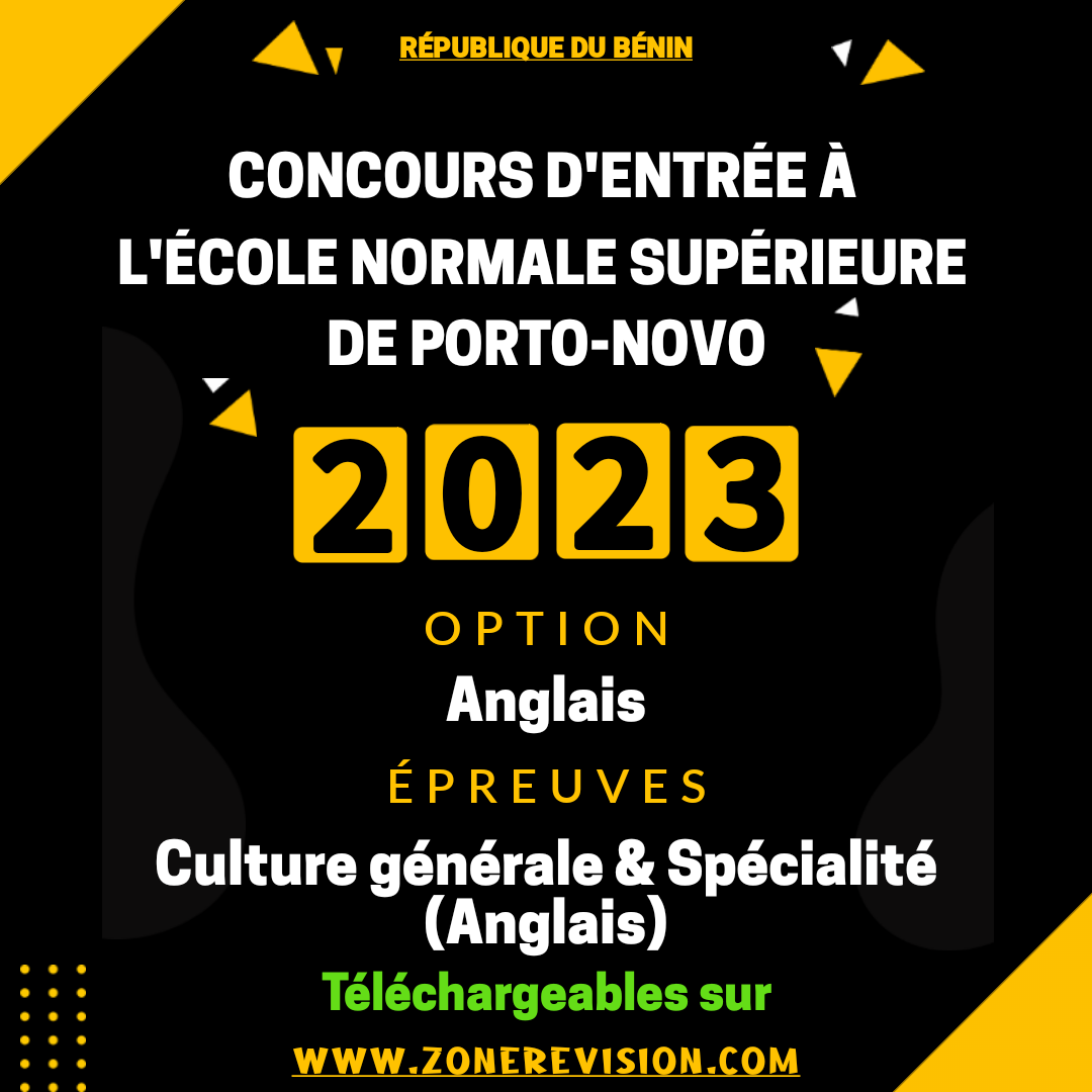 Aperçu de CONCOURS D'ENTRÉE À L'ENS-PN 2023 |  OPTION | ANGLAIS