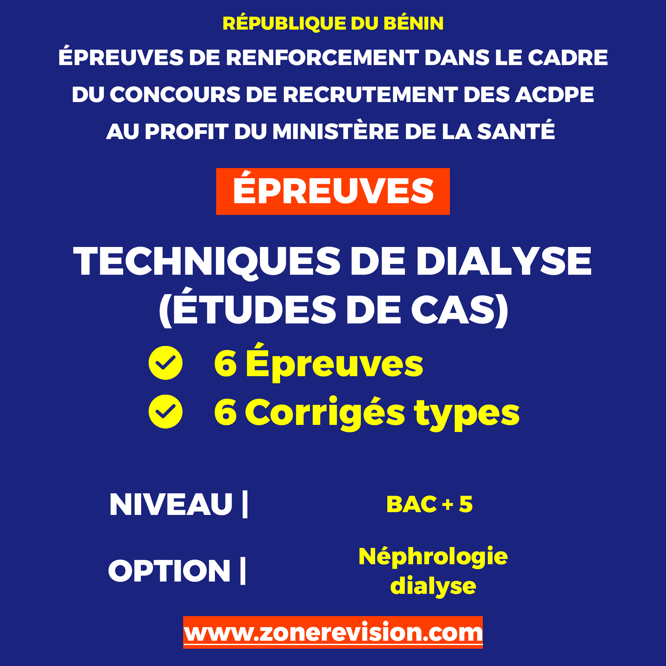 Aperçu de Techniques de dialyse (Étude de cas) Option : Néphrologie dialyse (BAC + 5)
