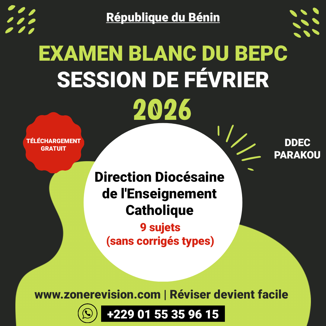 Aperçu de BEPC BLANC DIOCÉSAIN 2026 PARAKOU