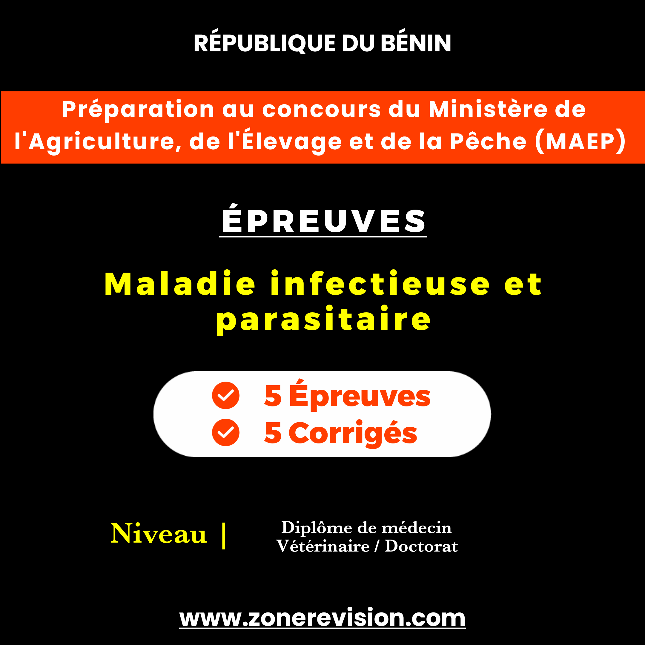 Aperçu de Préparation au concours du MAEP. Épreuves  : Maladie infectieuse et parasitaire