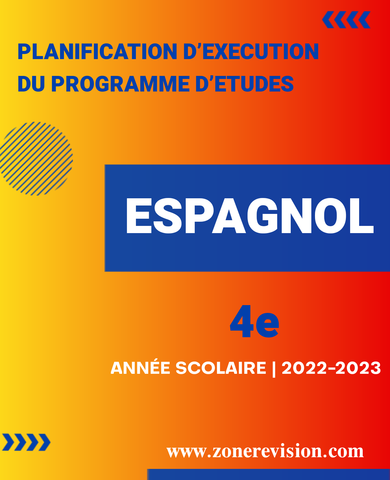 Aperçu de PLANIFICATION D’EXECUTION DU PROGRAMME D’ETUDES  4ÈME